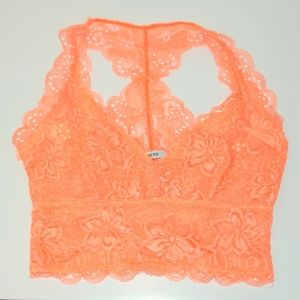 Kimchi Blue | urban outfitters scalloped lace bralette orange sz small